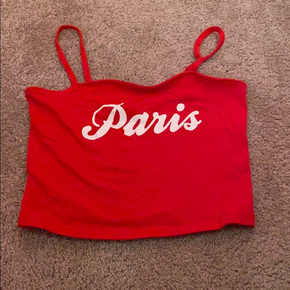 F21 Paris Strappy Tank Top